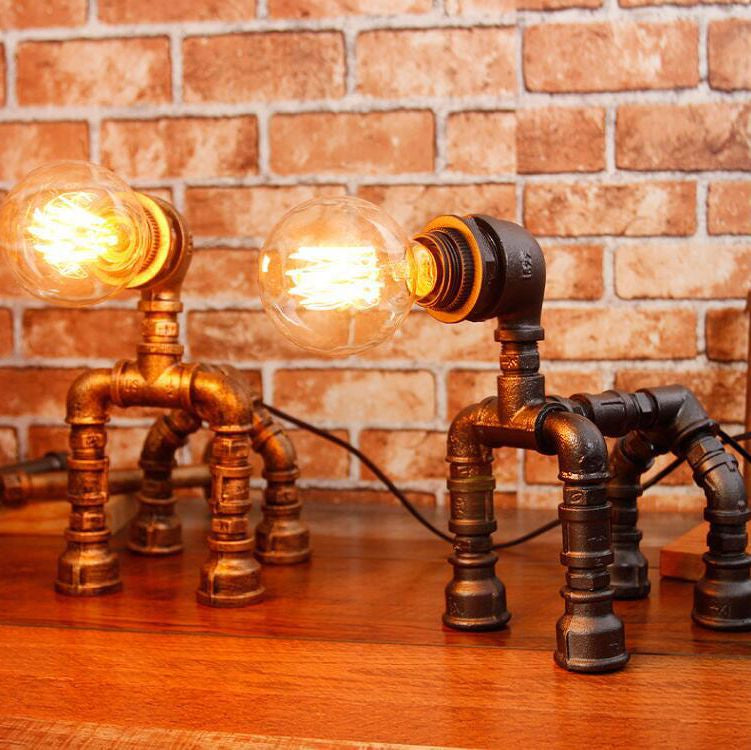 Dog Puppy Iron Pipe Table Lamp - Image 2
