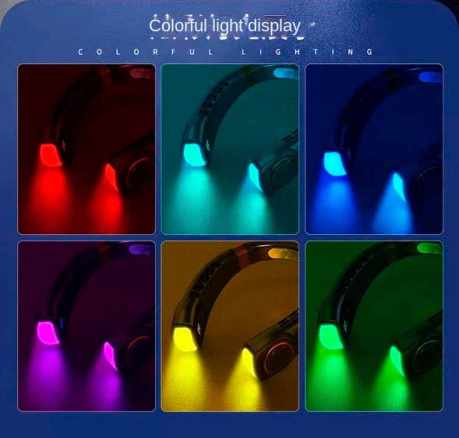 Digital Display Wearable Neck Fan - Image 2