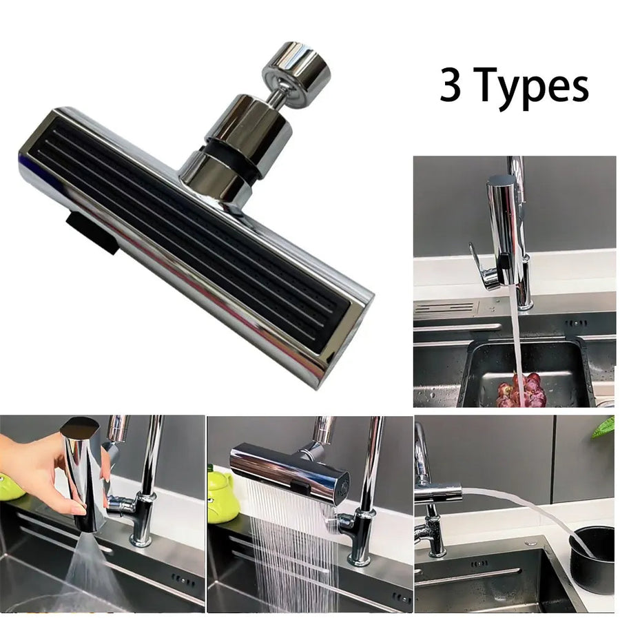 Universal Rotating Waterfall Sink Faucet Extension - Image 2