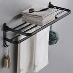 Easy Organizer Bathroom Aluminum Foldable Towel Rack