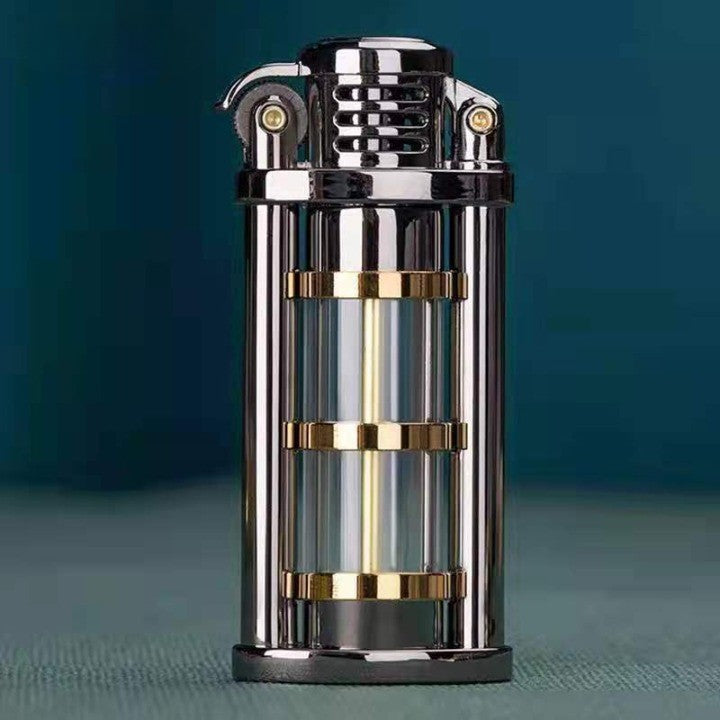 Transparent Windproof Metal Kerosene Flame Fusion Lighter - Image 8