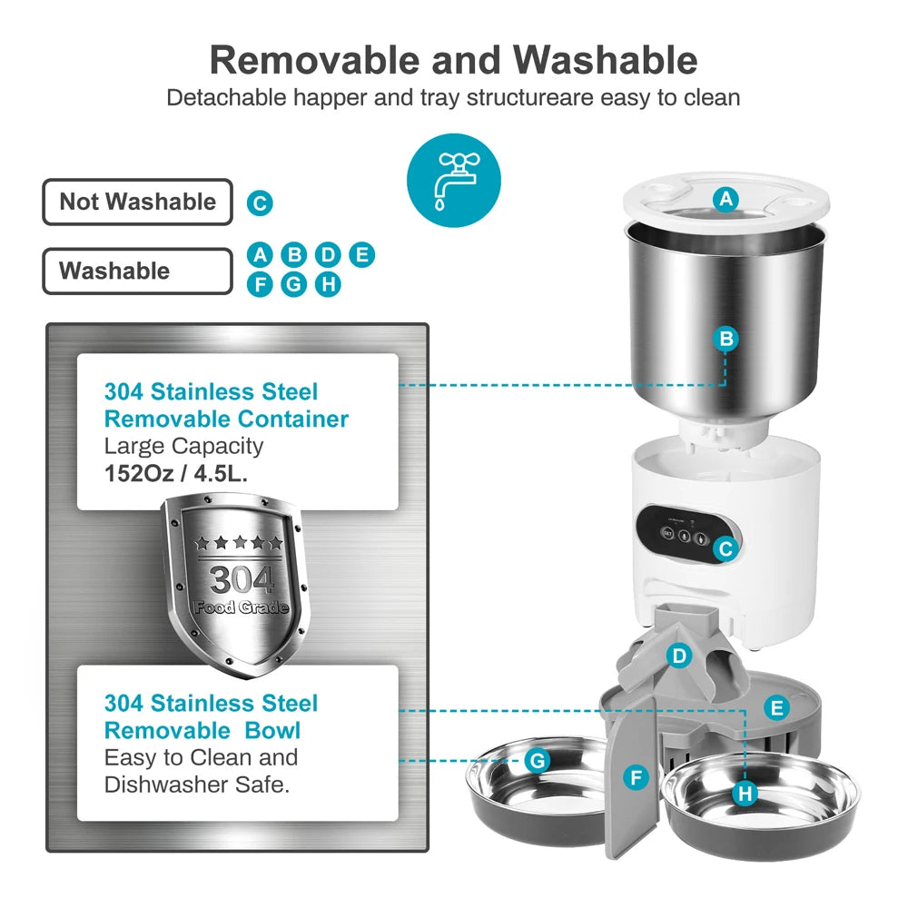 2-Way Splitter Automatic Smart Pet Feeding Station