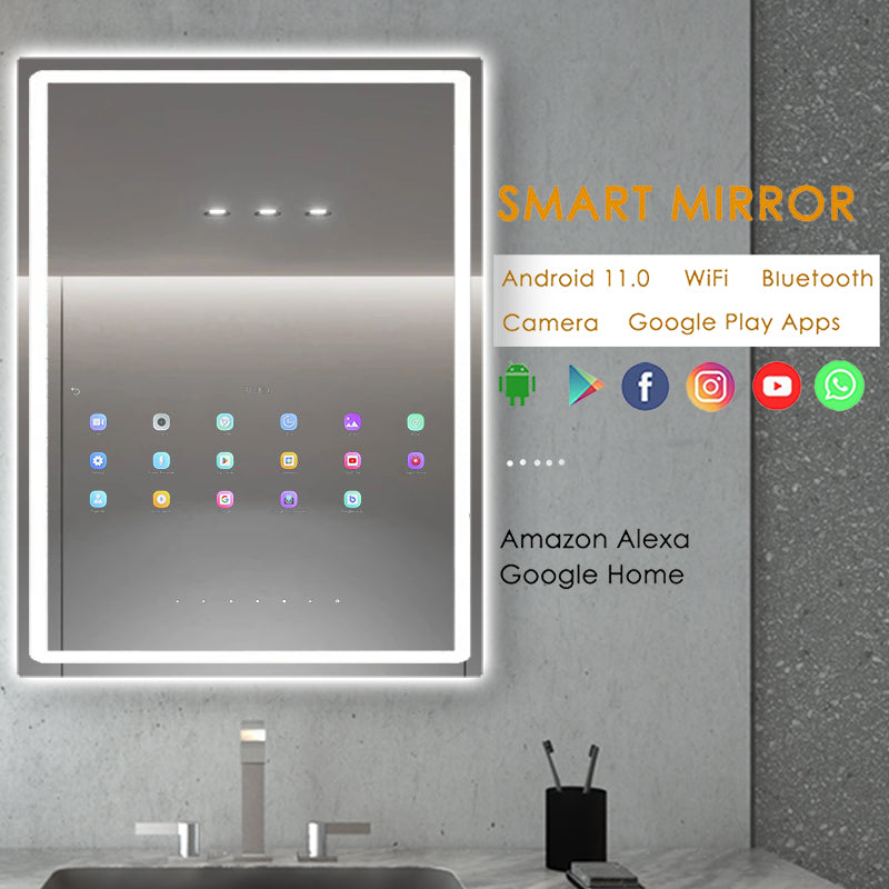 Touch Screen LED Smart Waterproof Magic Mirror - Image 2