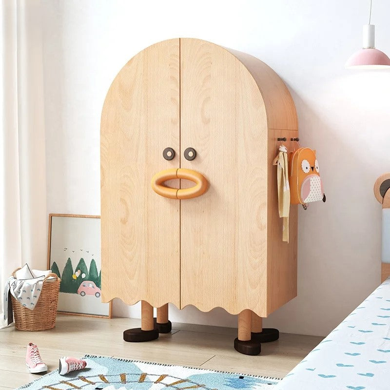 Cartoon Happy Duck Wooden Kids Wardrobe - Image 0