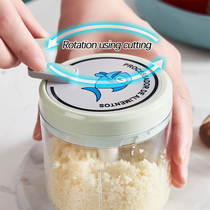 Portable Manual Fast Garlic Vegetable Chopper - Image 5