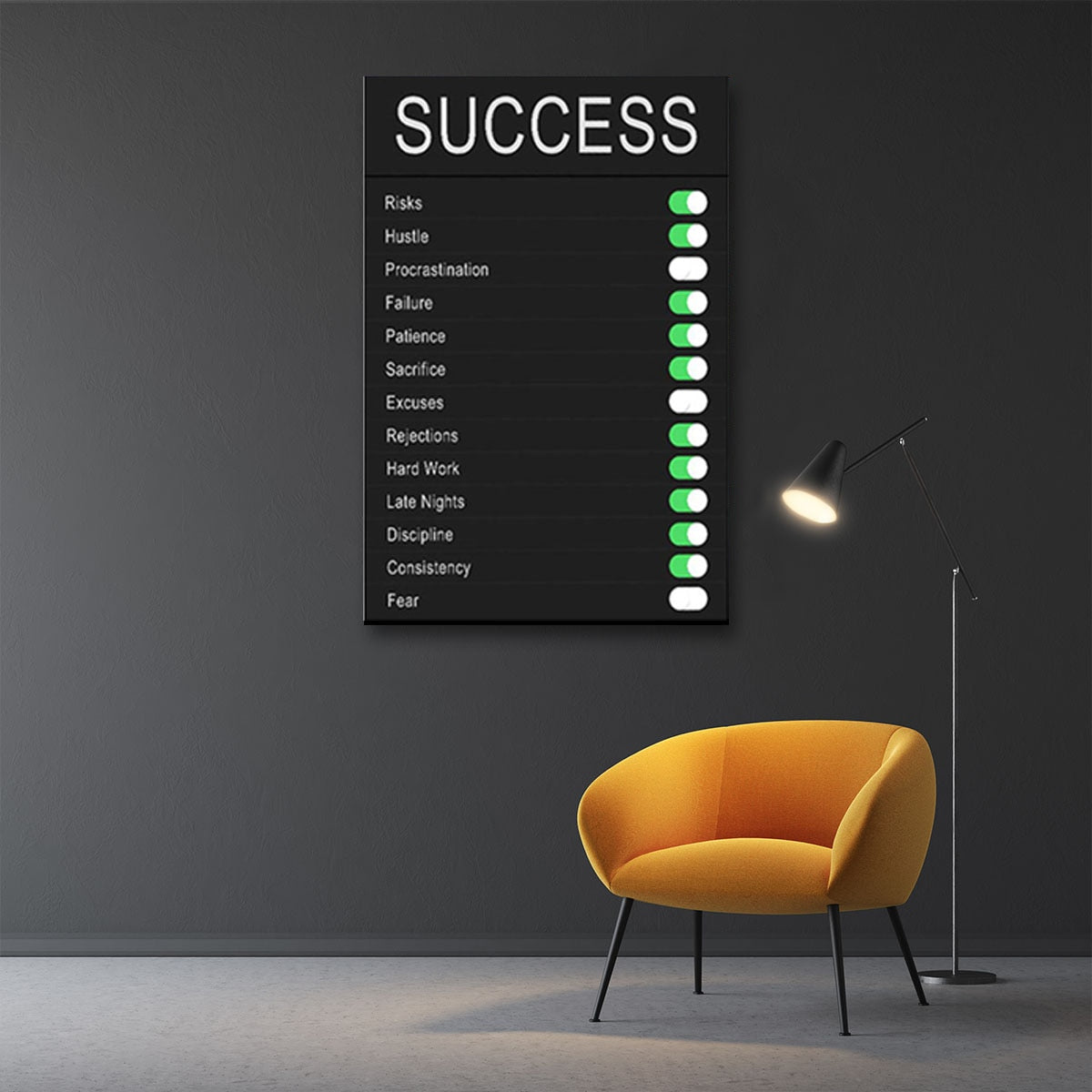 Inspirational Modern Success Canvas Paint