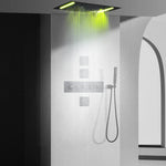 Waterfall Thermostatic Massaging Rain Shower System Set