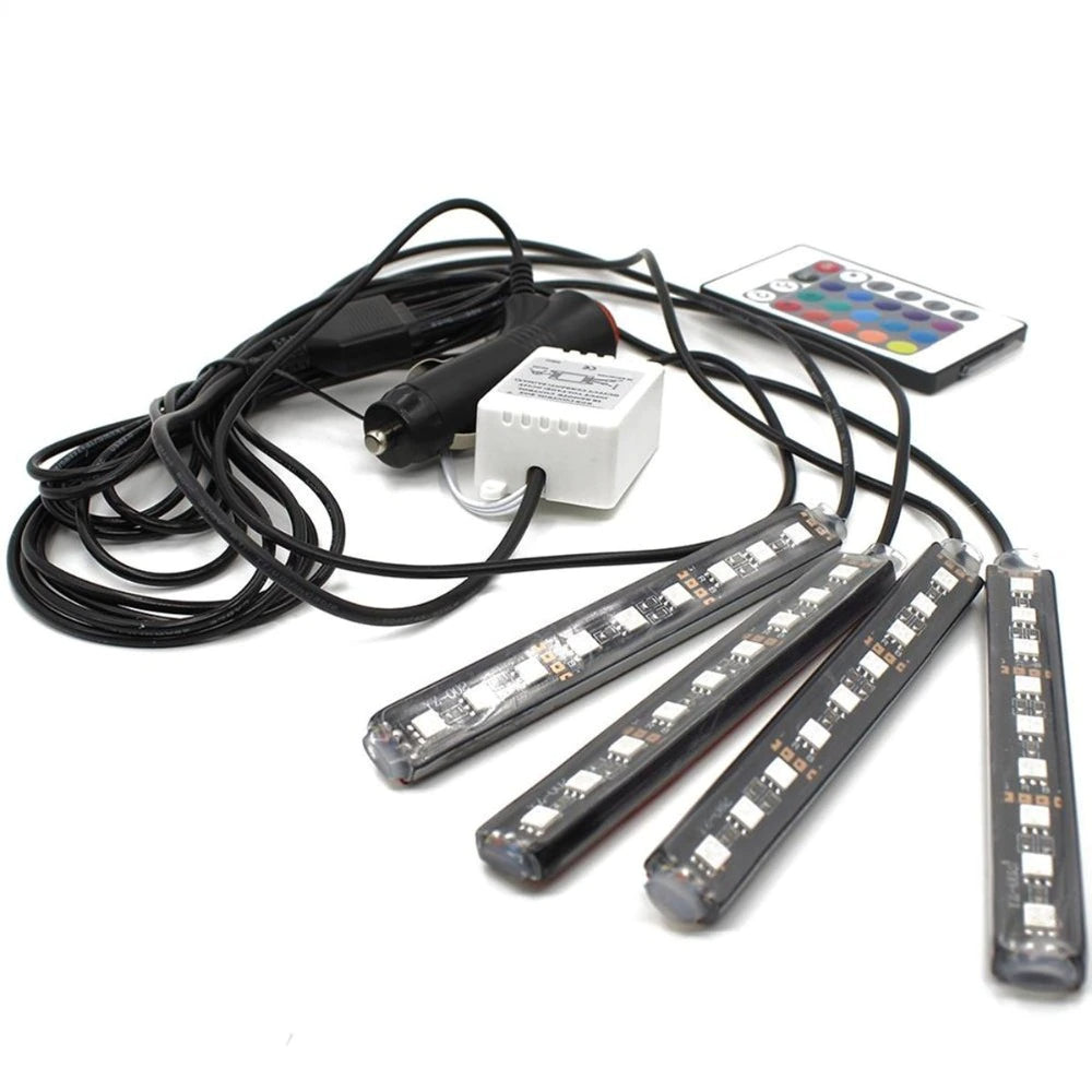 4pcs LED Car Interior Lighting Kit