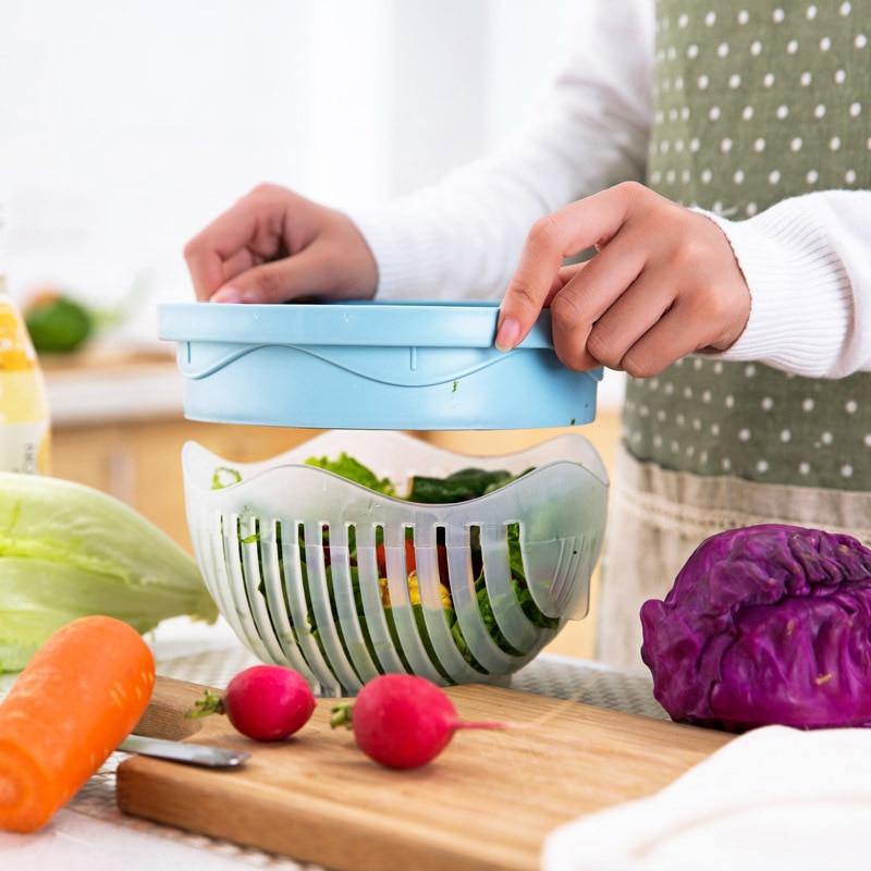 3in1 Vegetable Draining Cutter Basket