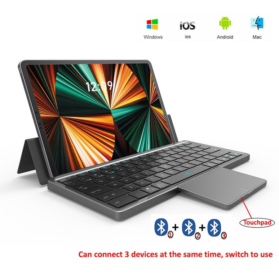 Tablet Holder Wireless Practical Touchpad Portable Keyboard - Image 9