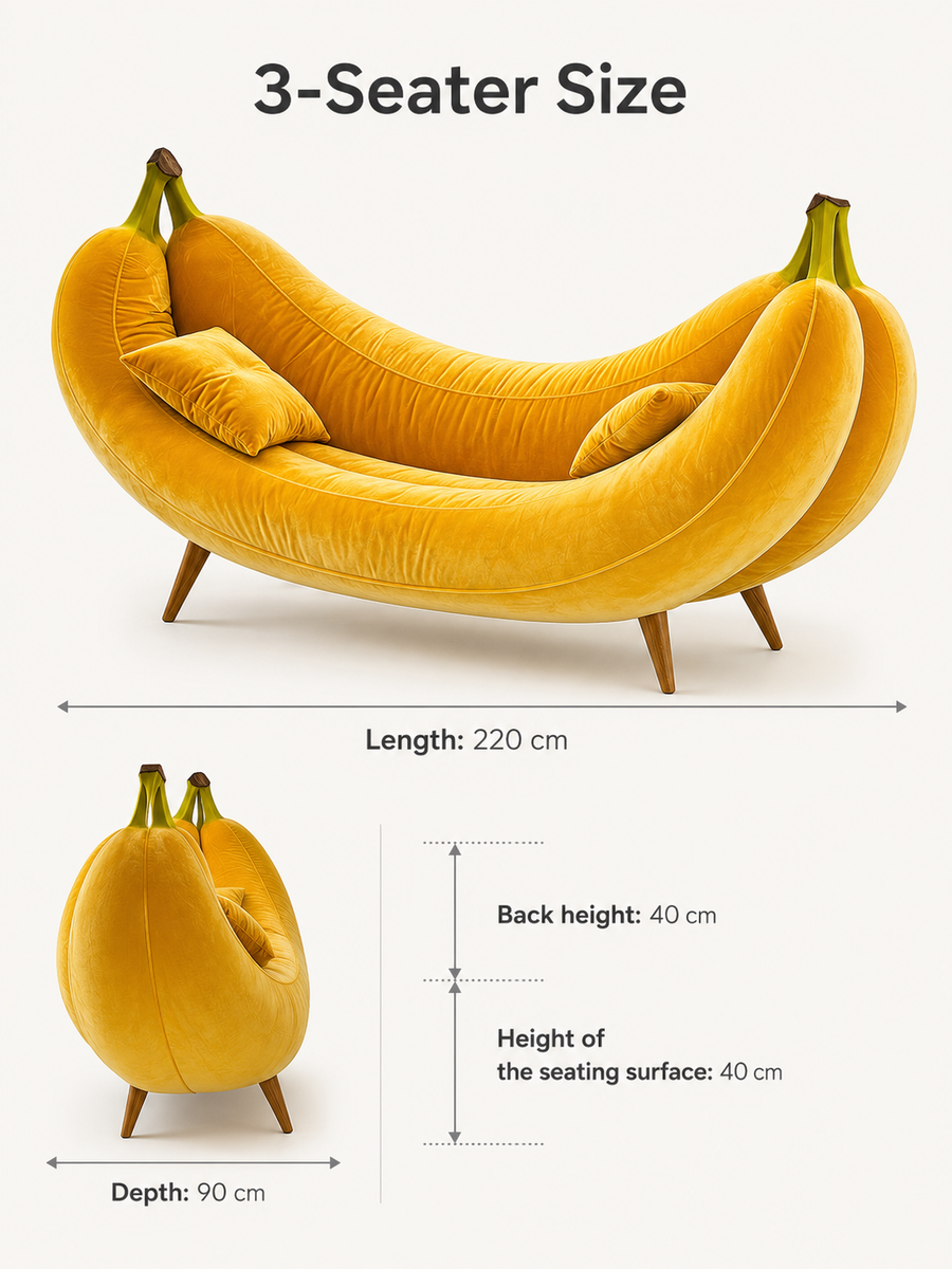 Yellow Banana Inspired Modern Simple Sofa