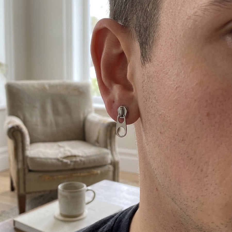 Zip Me Up Zipper Stud Earrings
