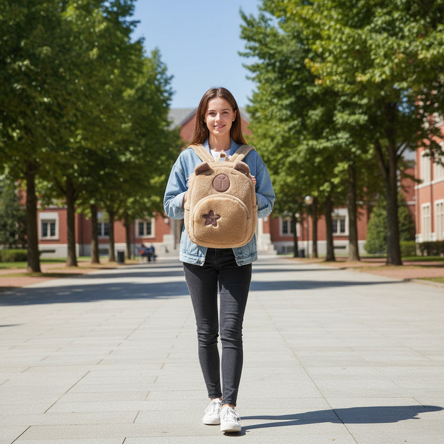Capybara Cute Plush Kids Backpack - Image 4