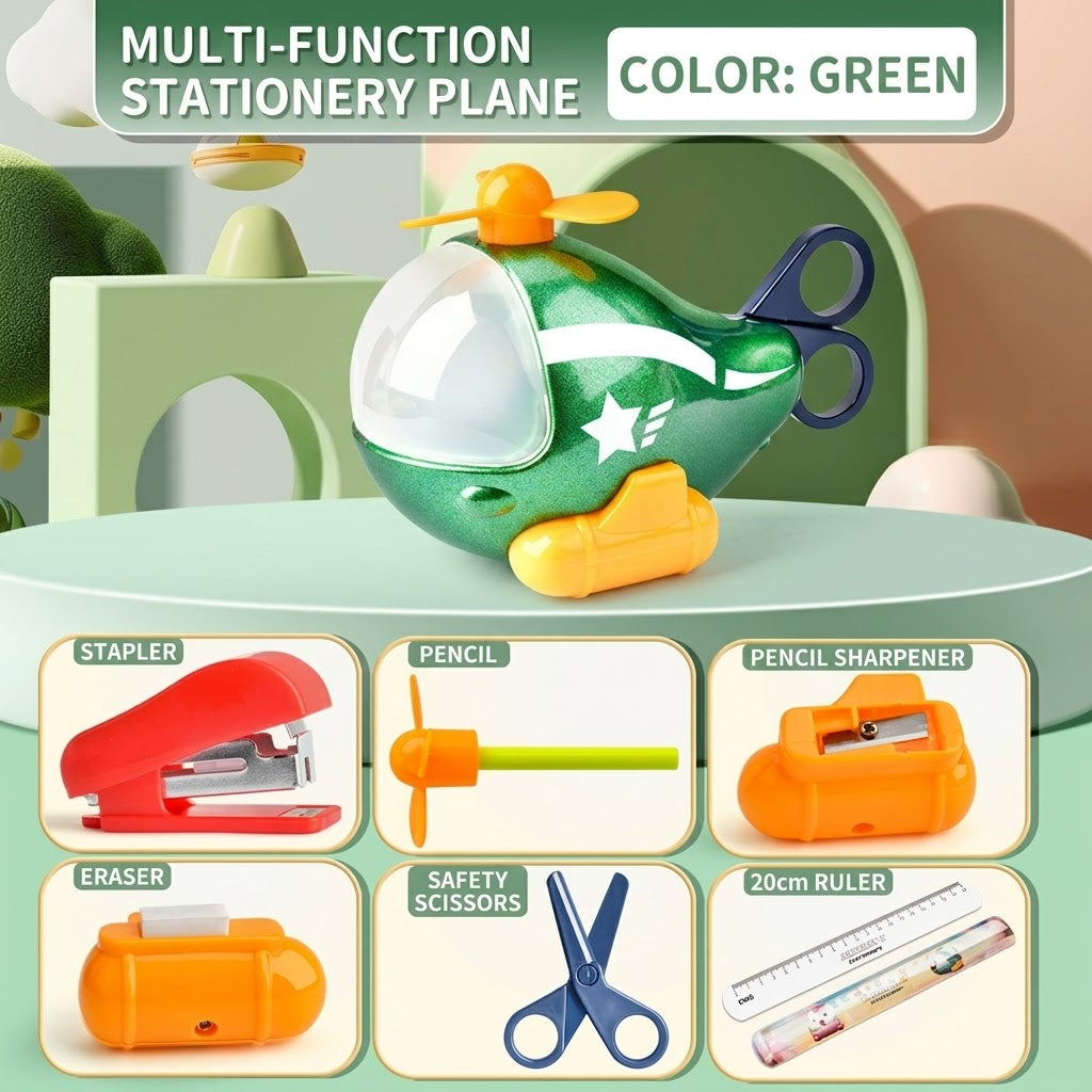 Kids Education Stationery Helicopter Storage Toy - Image 3