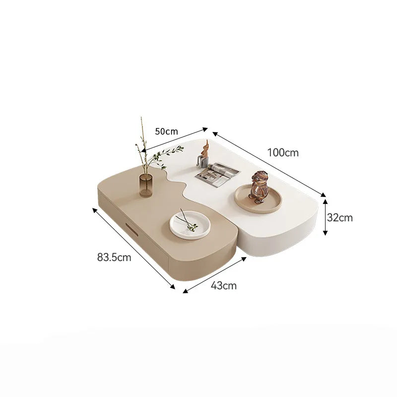 Modular Interlocking Duo Coffee Table