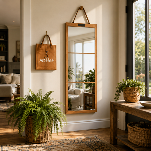 Calm Reflection Portable Full Length Standing Mirror