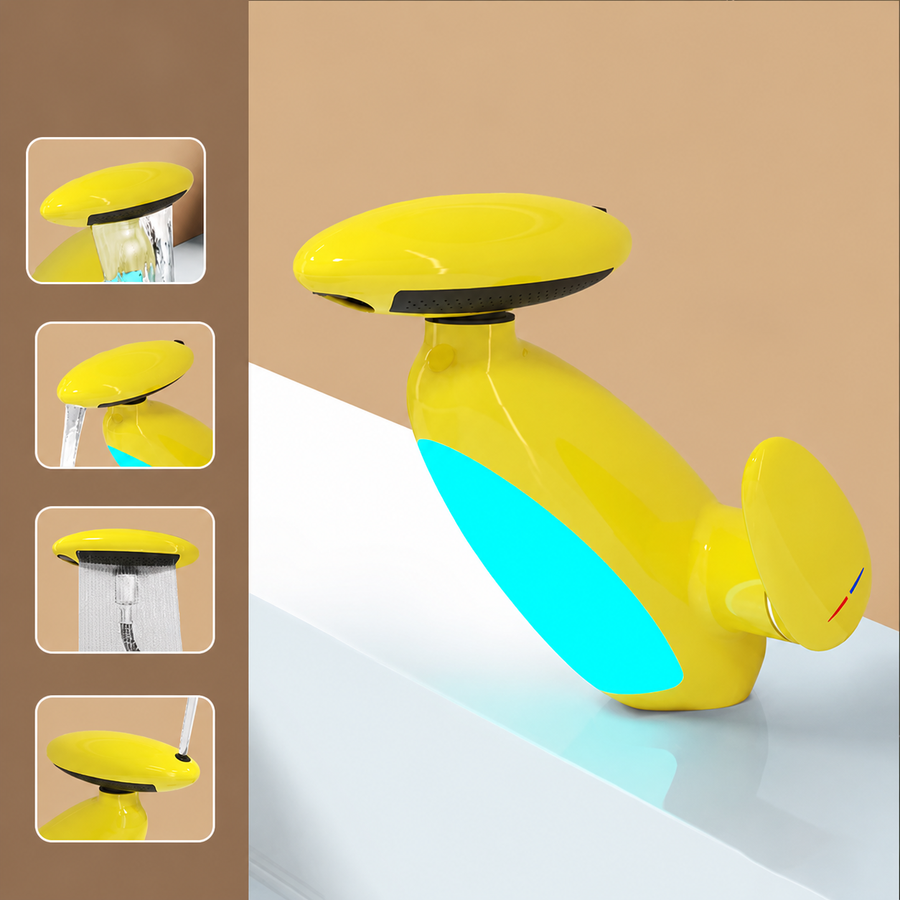 Sirena LED Whale Pull-Out Bathroom Sink Faucet