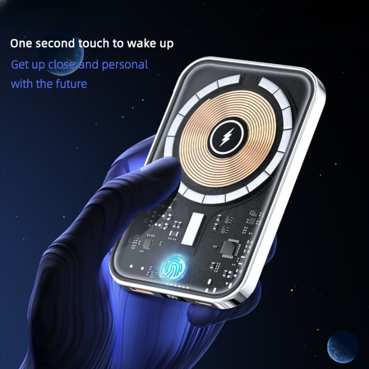 Transparent Magnetic Mini Wireless Power Bank - Image 4
