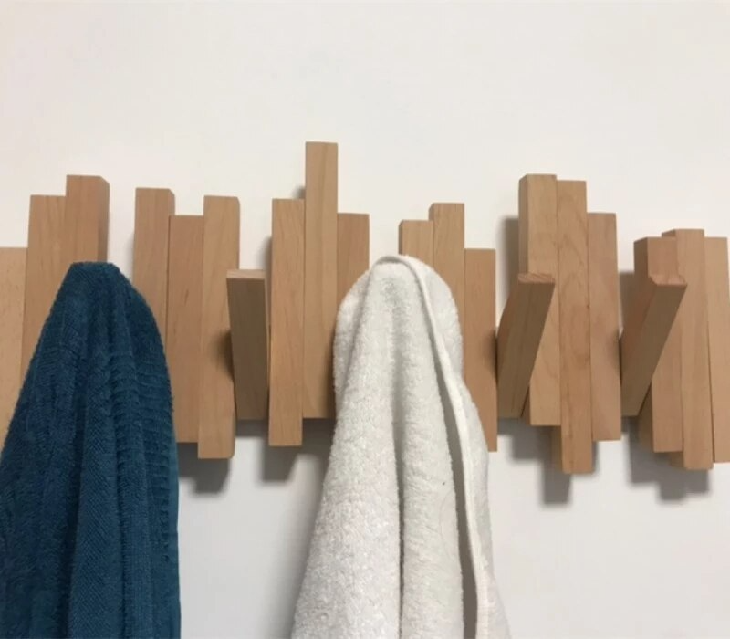 Nordic Automatic Push Coat Hooks for Wall