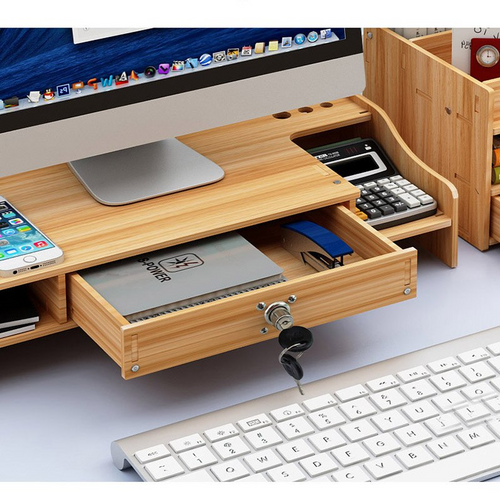Home Office Wooden Monitor Riser Stand - Image 0