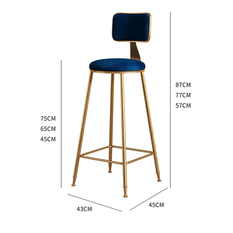 Nordic Modern Iron Bar Stool