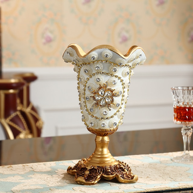 European Luxury Diamond Resin Vase - Image 4