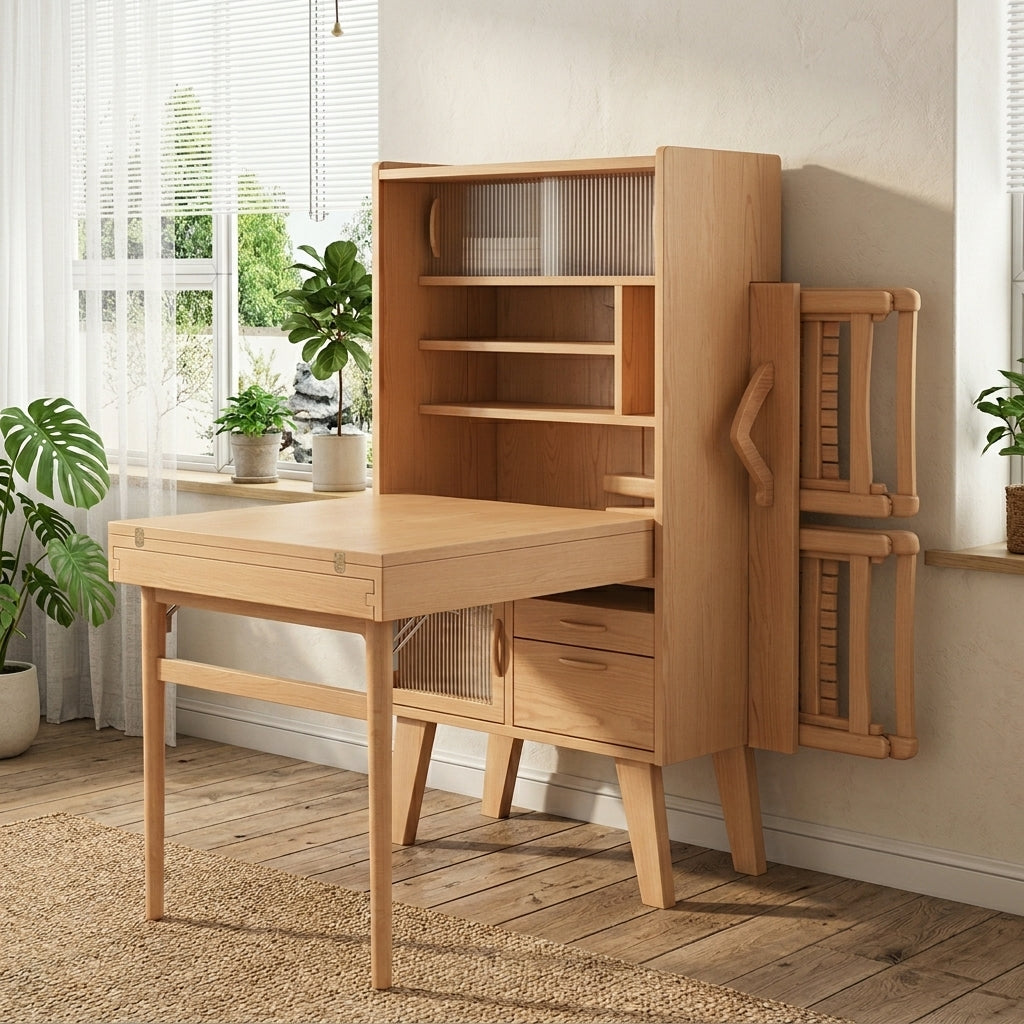 Hideaway Smile Folding Dining Table Storage Cabinet - Image 8