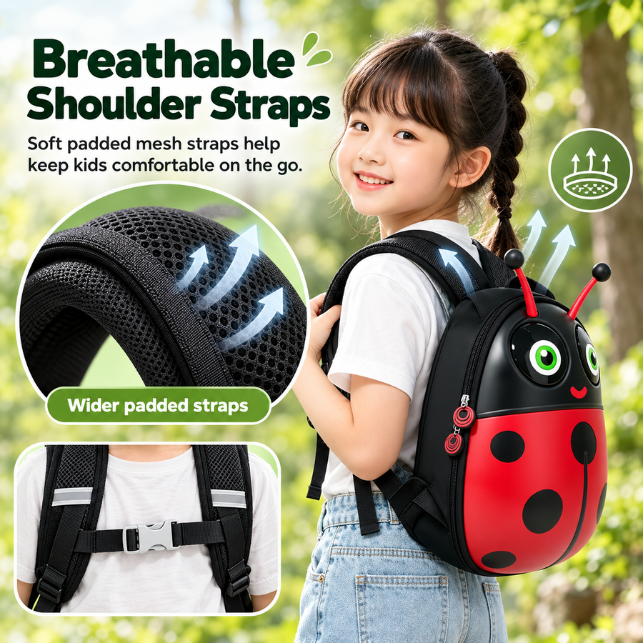 Zainetto per Bambini con Schermo LED a Forma di Coccinella