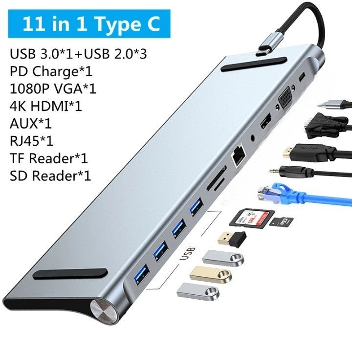 12in1 USB-C Multiport Connector Dock Station