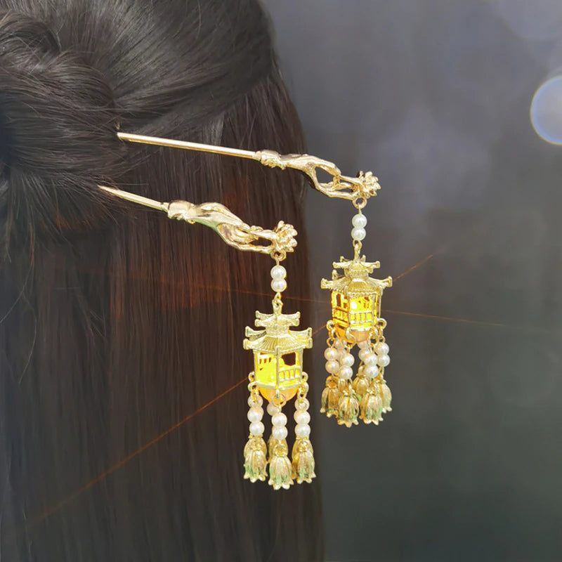 Ancient Style Lantern Hair Pins - Image 2
