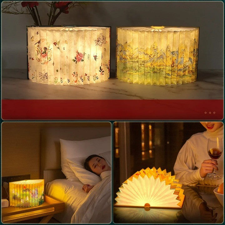 Story Teller Artistic Foldable Book Desk Night Lamp - Image 1