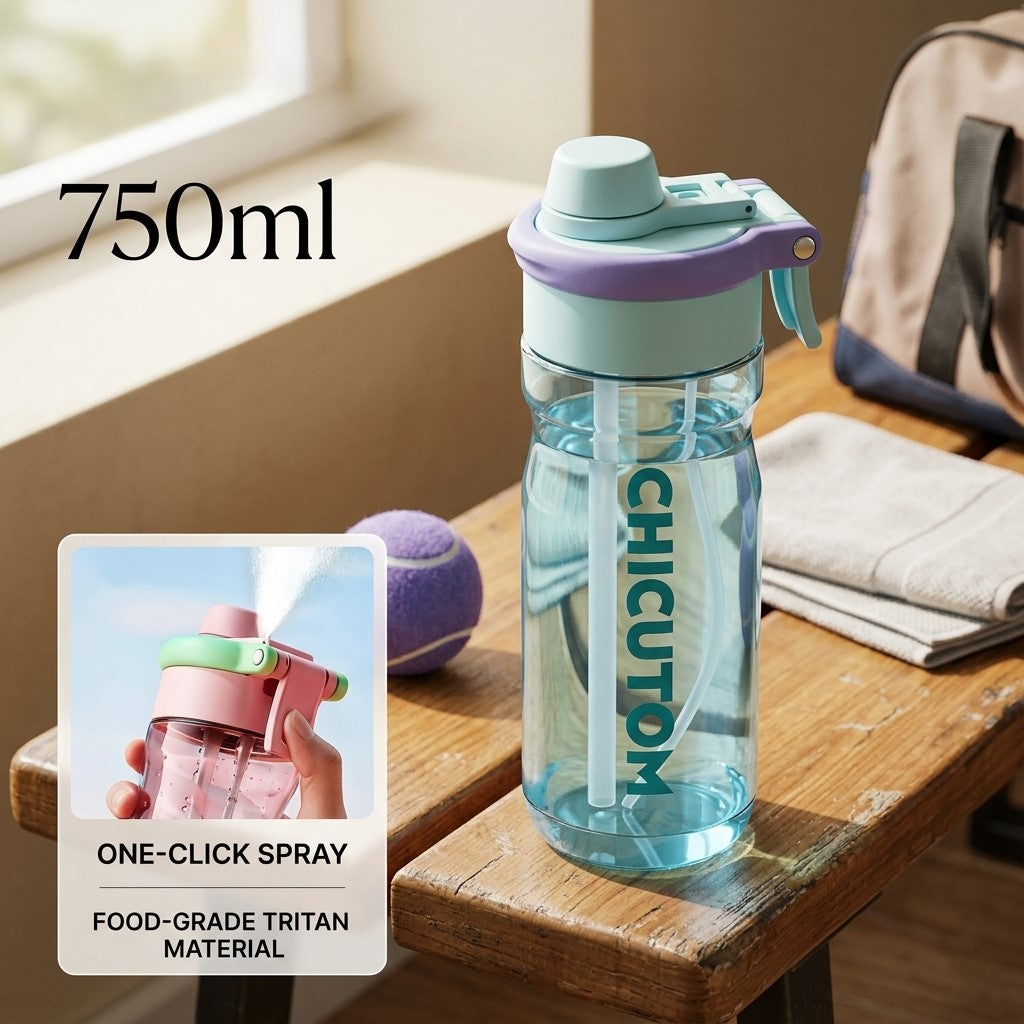 Cool Mist Spray Sports Water Bottle - Image 10