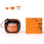 Mini Pumpkin Ceramic Teapot Set