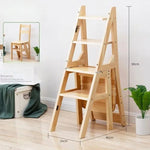 Multifunctional Transformable Ladder Wooden Chair