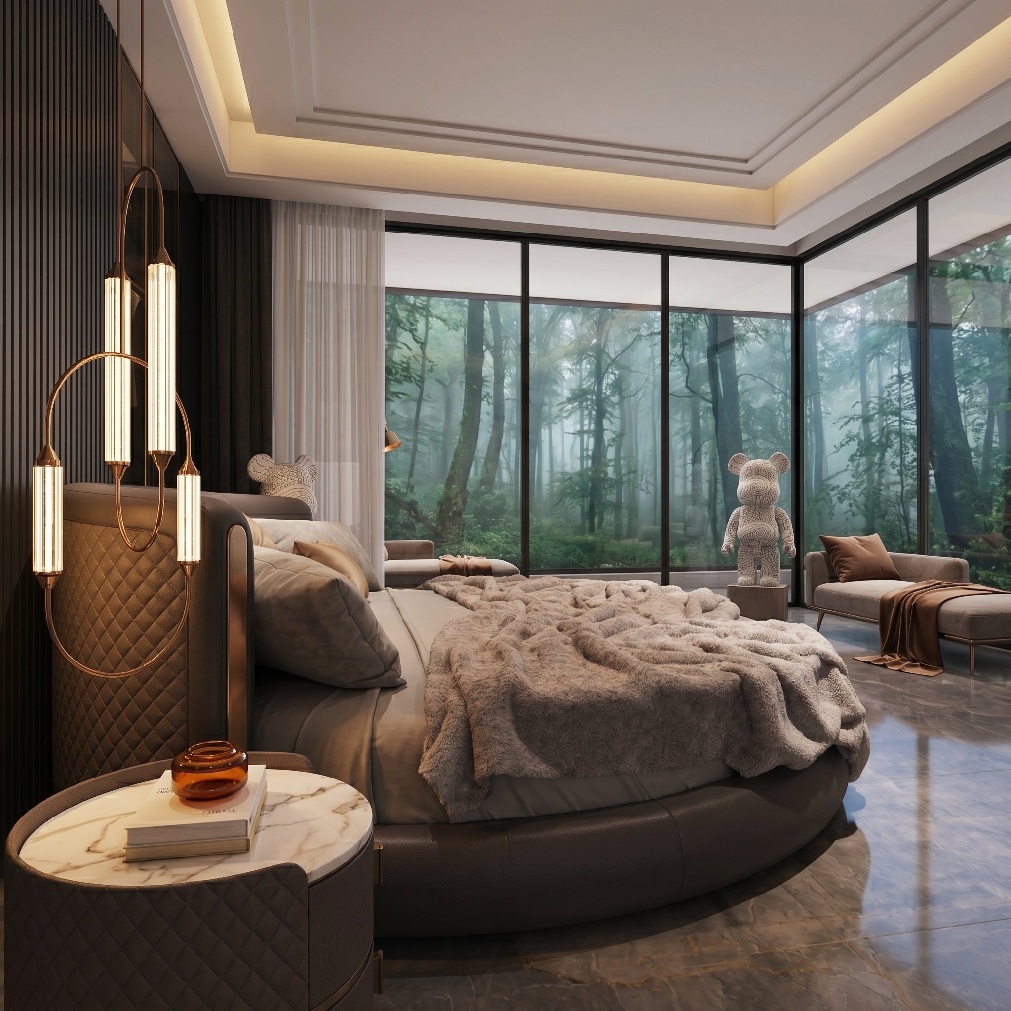 Florentine Italian Leather Minimalist Luxury Bed - Image 4