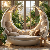 Moon Cradle Modern Sculptural Sofa Bed Lounge - Image 2