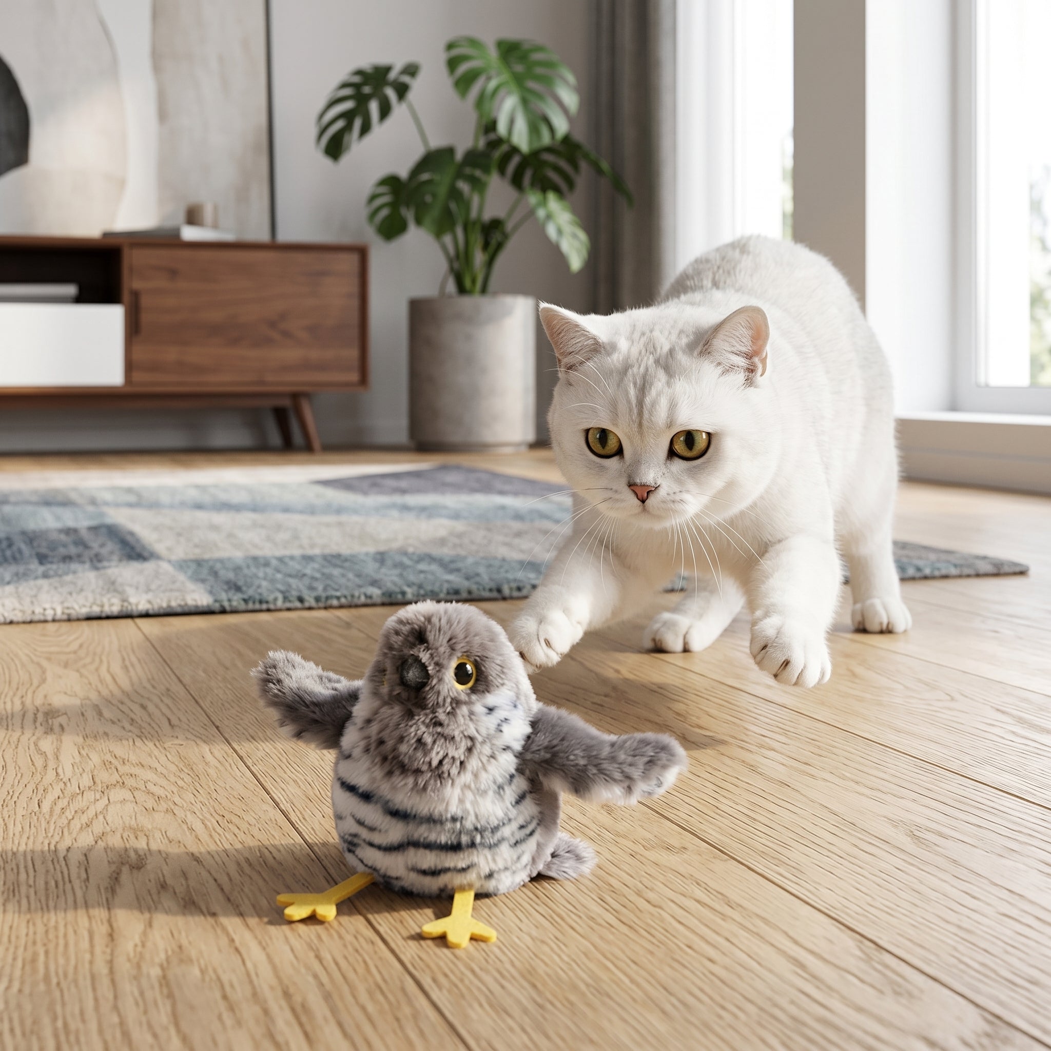 Chirping Bird Motion Cat Teaser Toy - Image 3