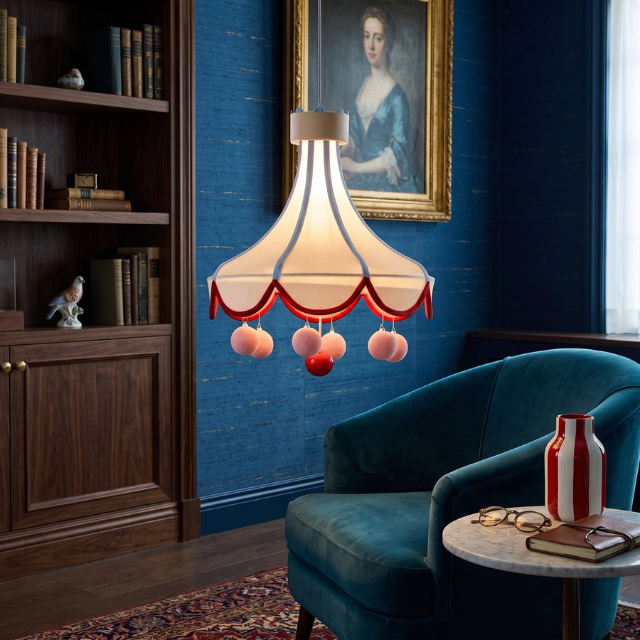 Tent Canopy Pom-Pom Pendant Ceiling Lamp - Image 0