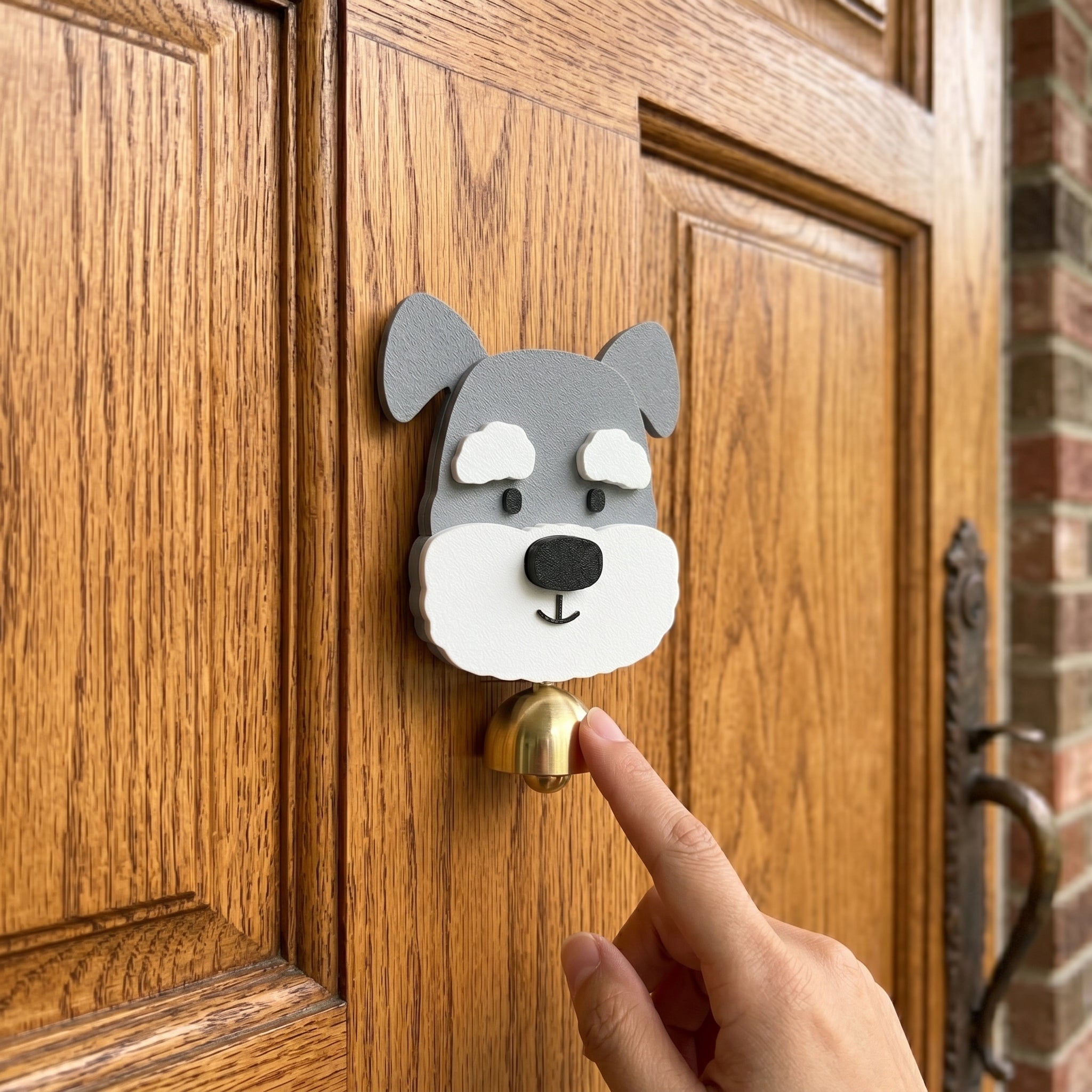 DingDog Schnauzer Magnetic Door Welcome Bell - Image 2