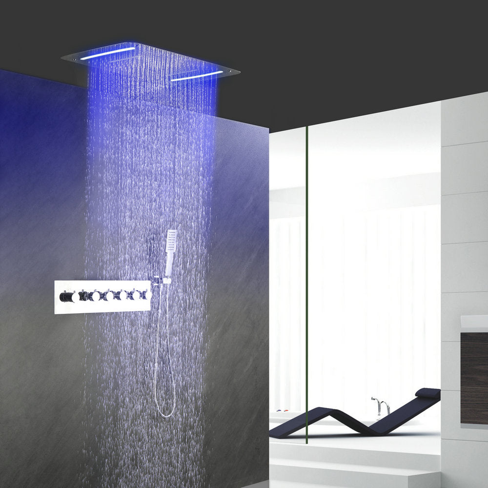 Luxury Rainfall LED Color-Changing Shower Set - Image 4