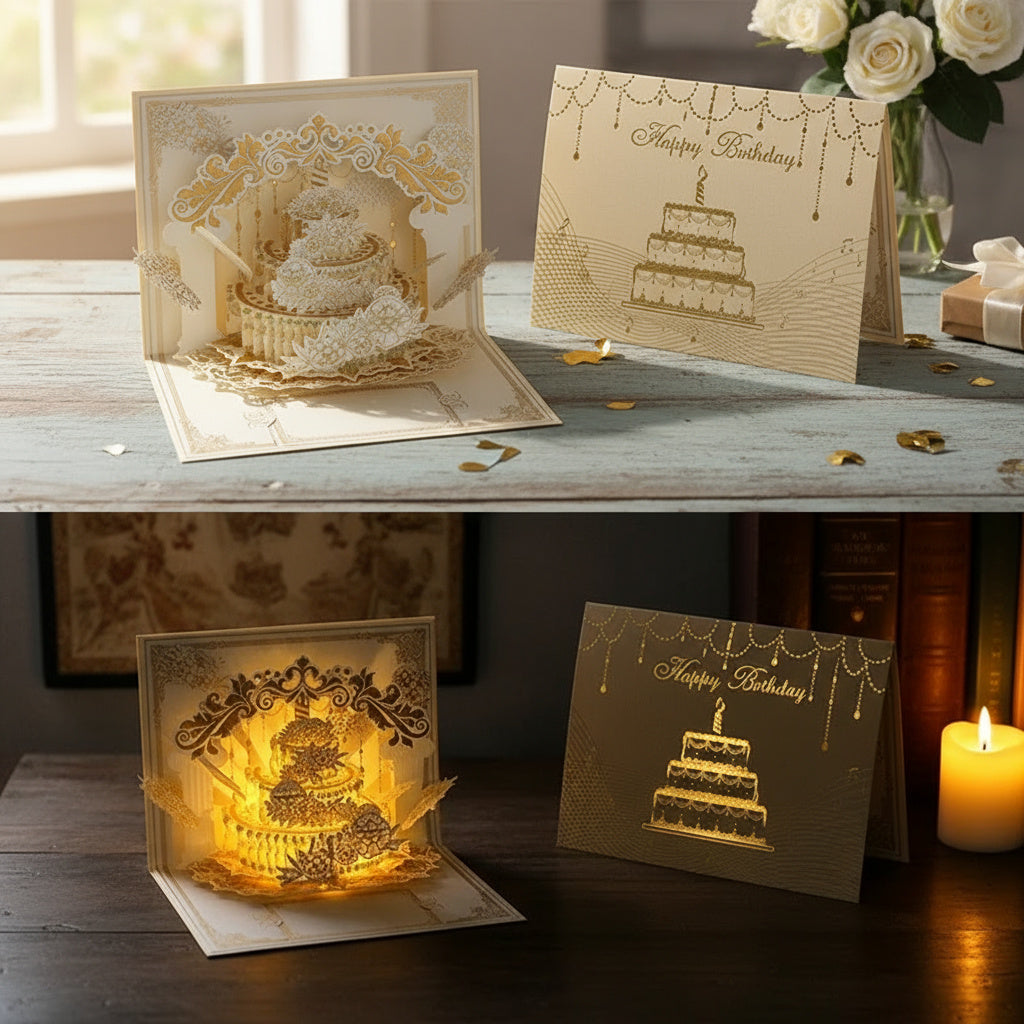 Illuminated Pop Up Birthday Gift Card - Image 2