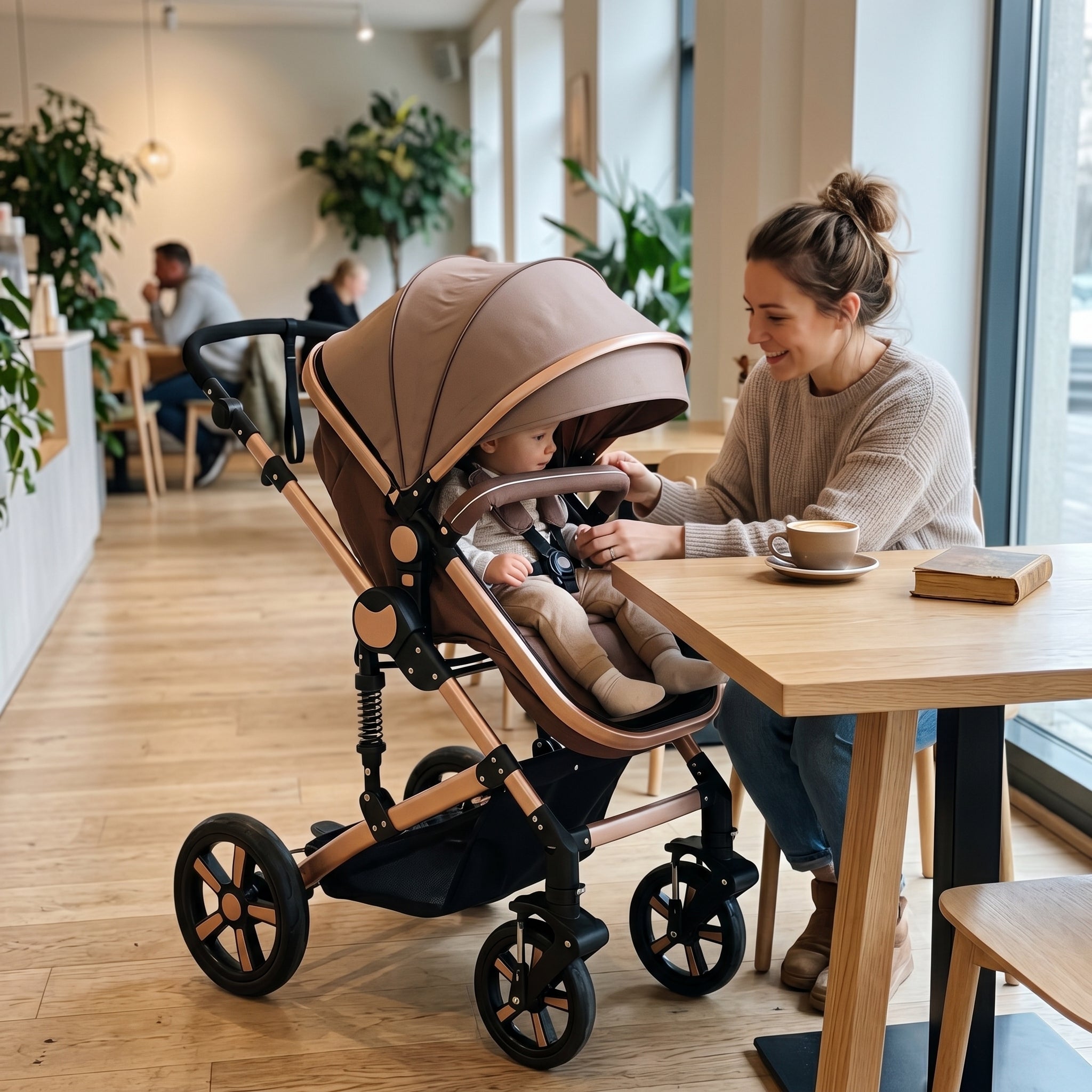 Modern High Landscape Multifunctional 3 in 1 Baby Stroller - Image 4