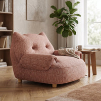 Cat Ear Minimalist Oversized Lounge Armchair - Image 5