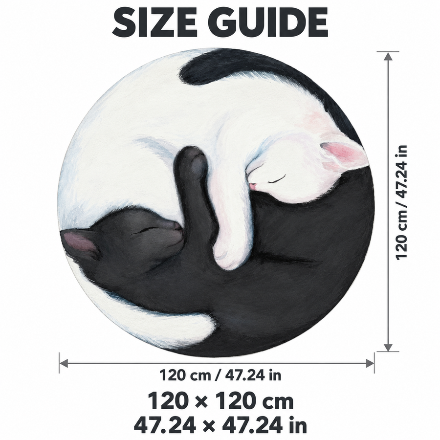 Tappeto Gatti Yin Yang
