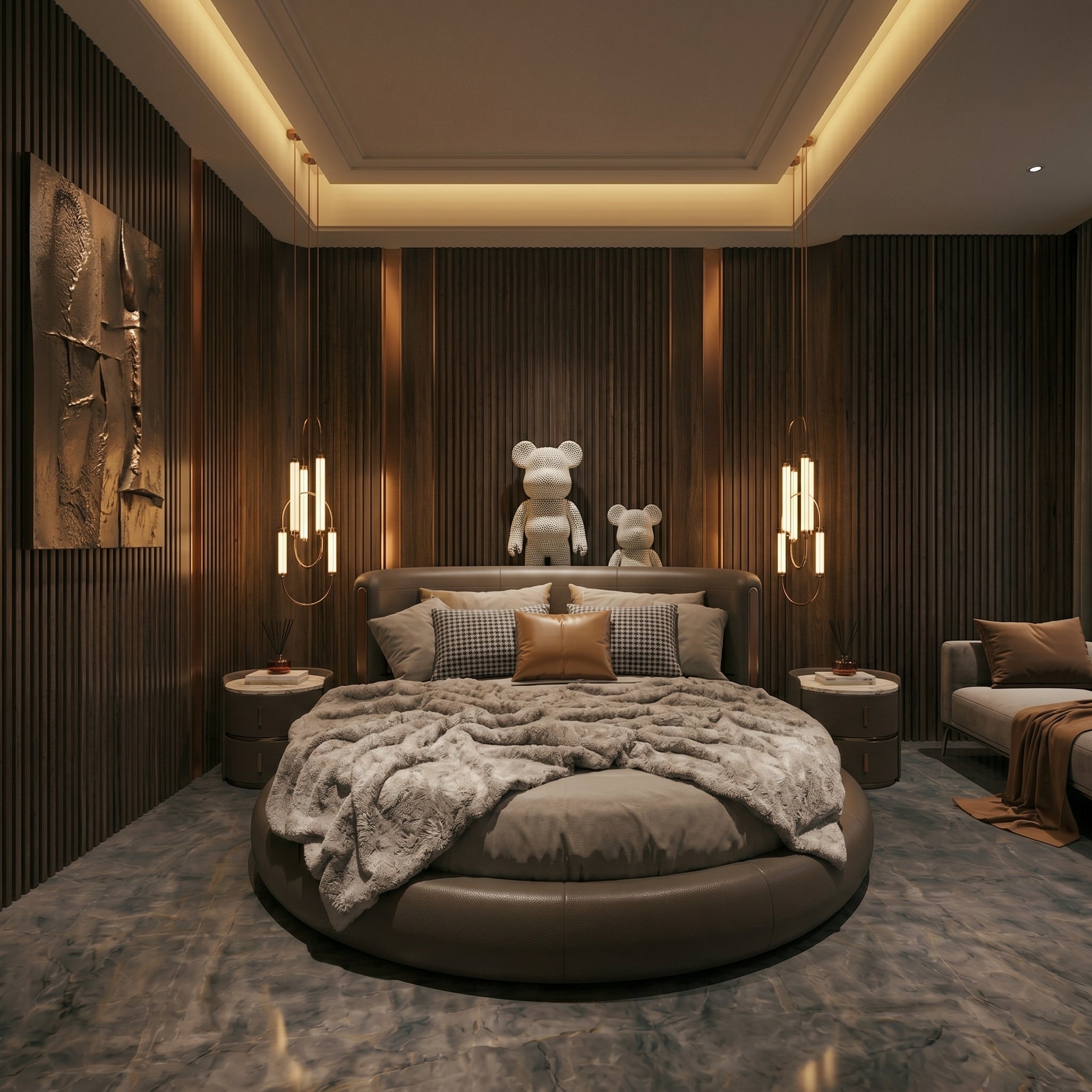 Florentine Italian Leather Minimalist Luxury Bed - Image 0