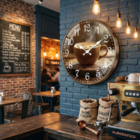 Cafe Inspired Coffee Wall Clock - Image 0