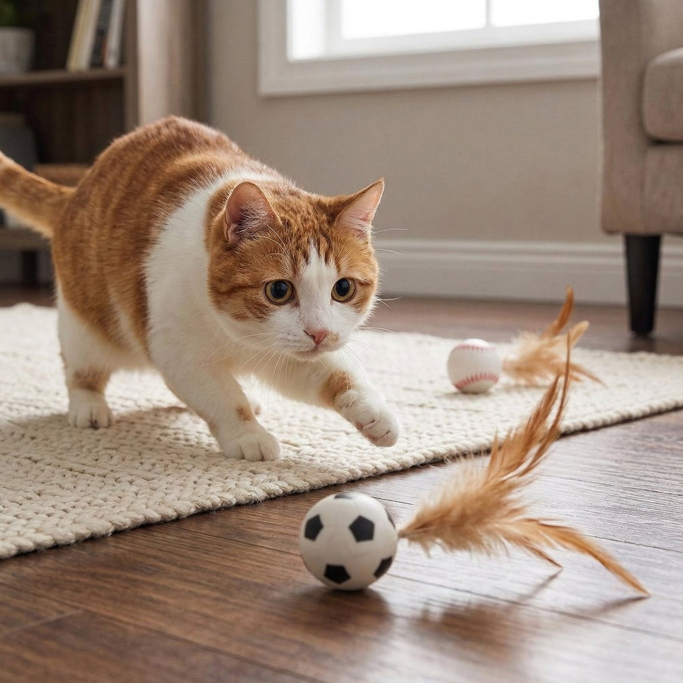 Feather Ball Cat Teaser Interactive Toy - Image 2