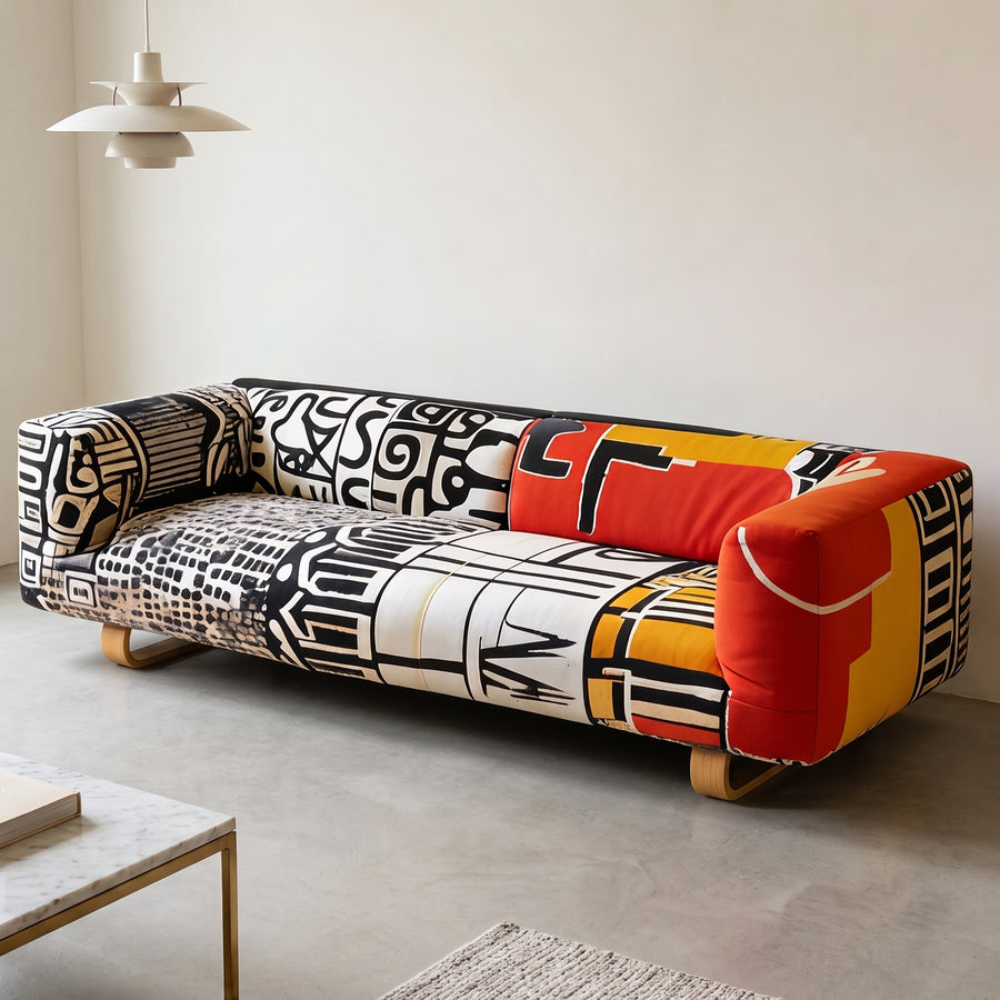 Graffica Abstract Graffiti Print Sofa