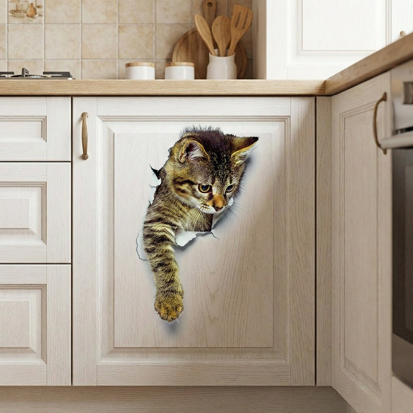 3D Toilet Protector Cat Sticker - Image 2