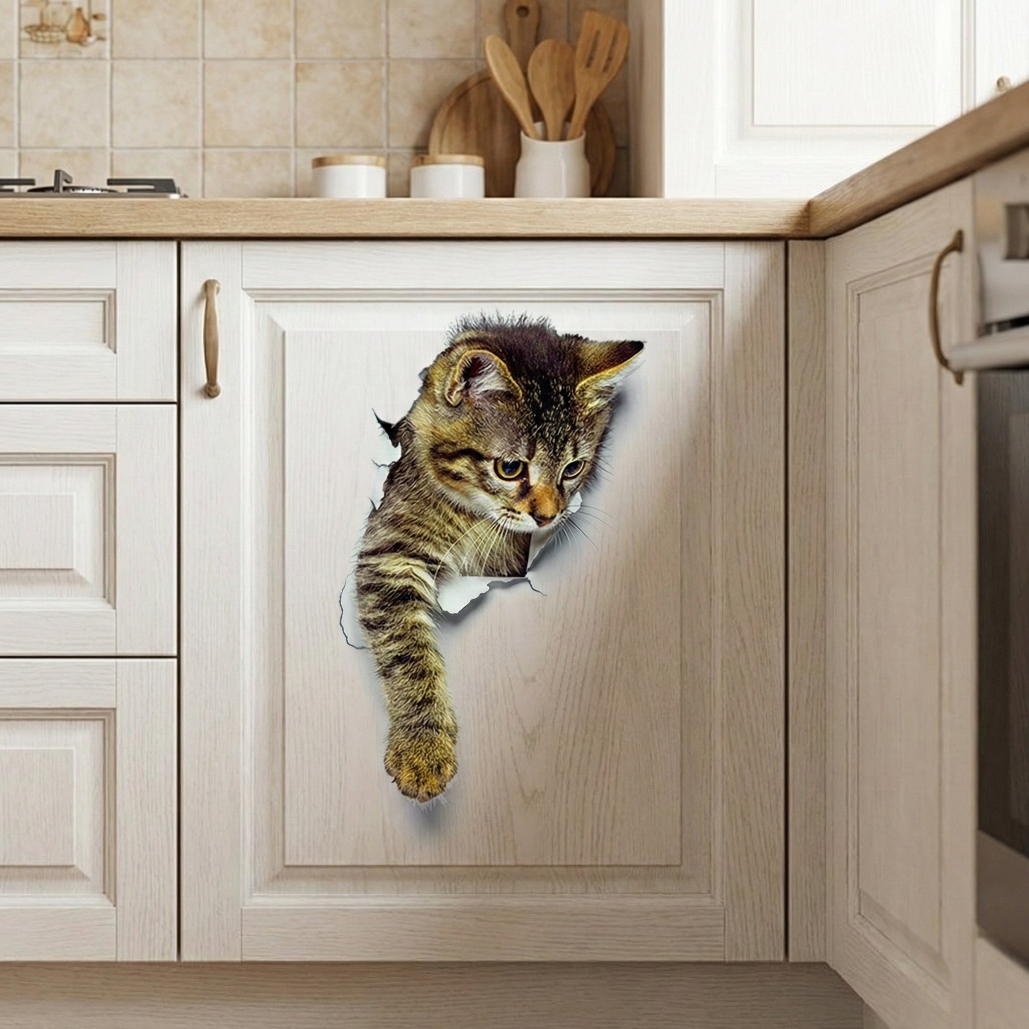 3D Toilet Protector Cat Sticker - Image 2